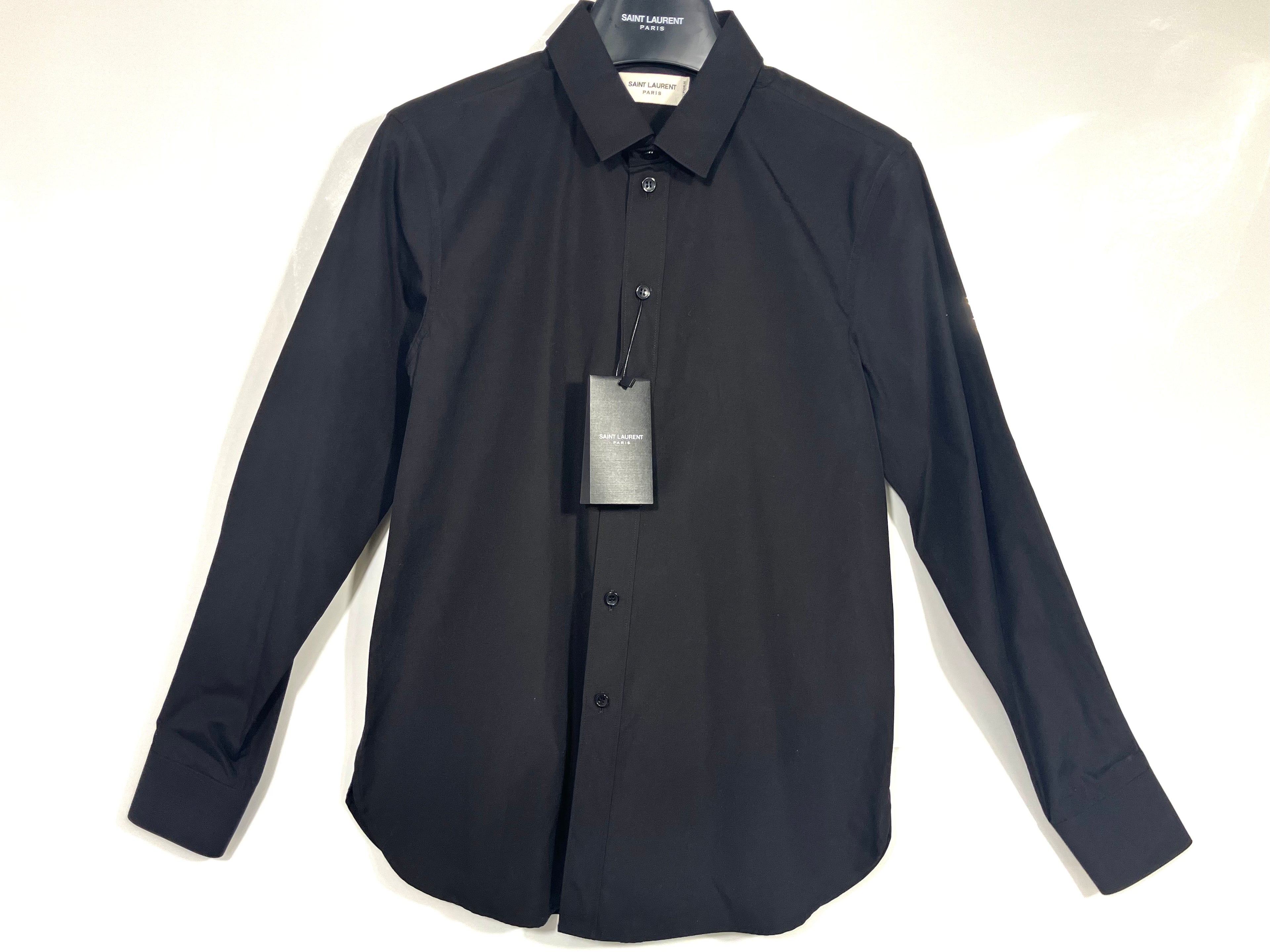 New Authentic  (2) Saint Laurent Paris Women's Button Down Uniform Top Blouse Size F38 Small