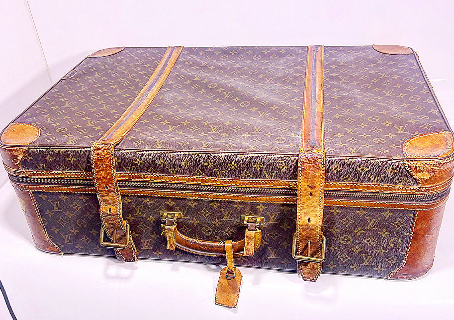 Vintage Louis Vuitton Large Double Strap Suitcase – Well Aged Patina