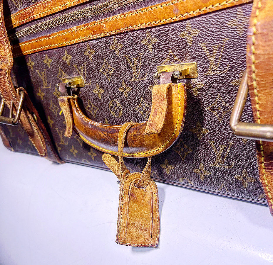 Vintage Louis Vuitton Large Double Strap Suitcase – Well Aged Patina