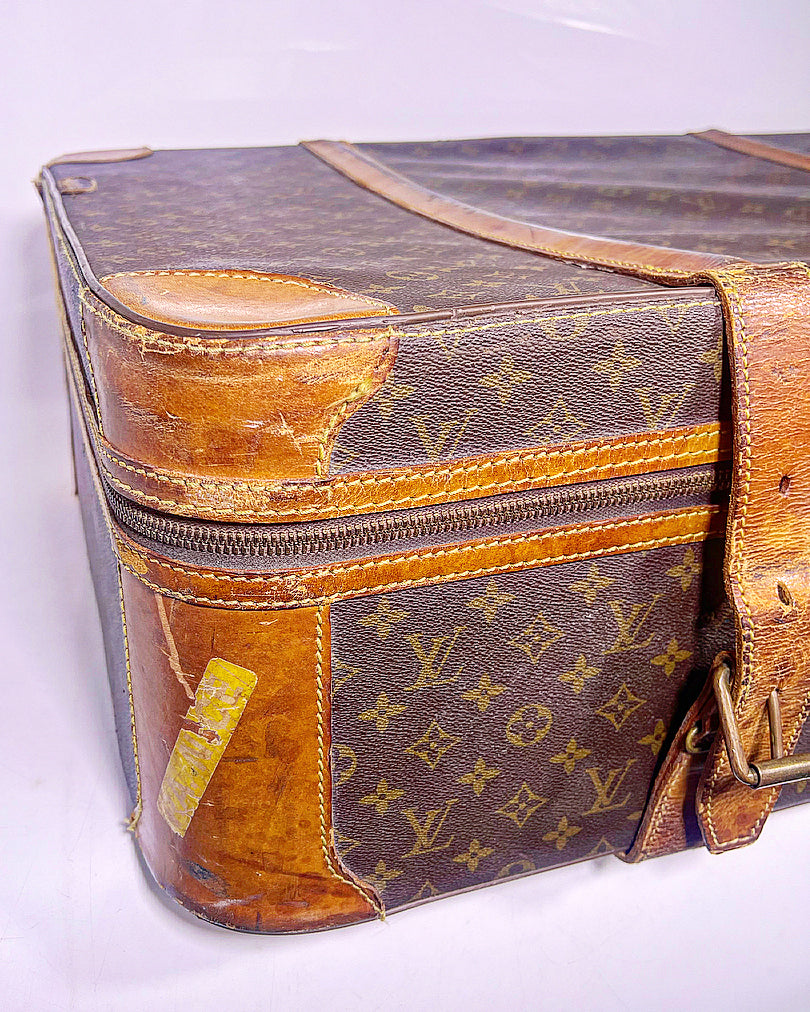 Vintage Louis Vuitton Large Double Strap Suitcase – Well Aged Patina