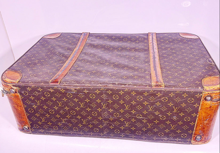 Vintage Louis Vuitton Large Double Strap Suitcase – Well Aged Patina
