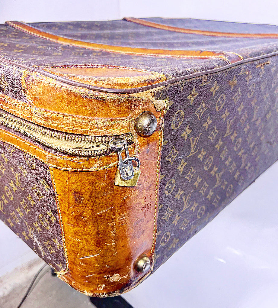 Vintage Louis Vuitton Large Double Strap Suitcase – Well Aged Patina