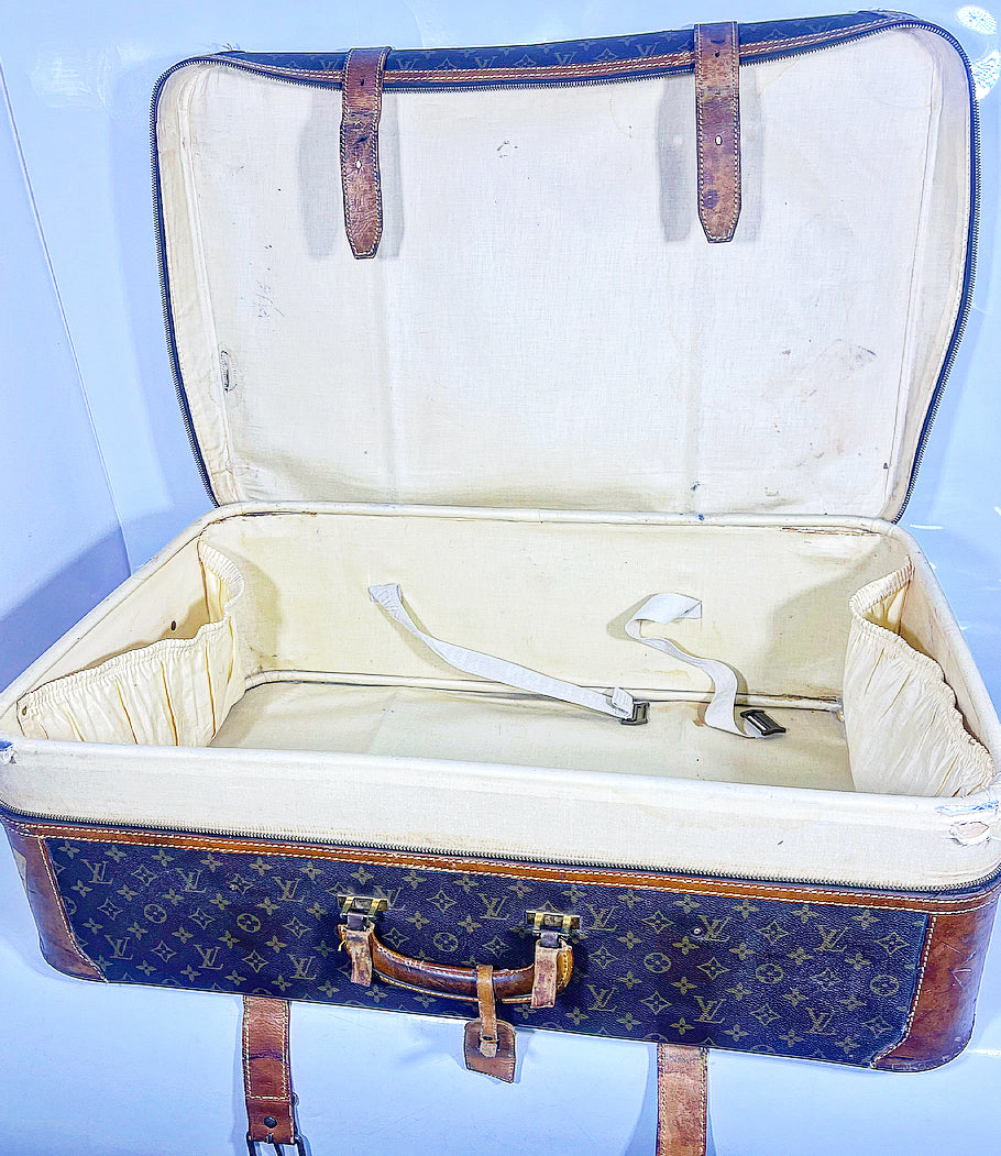 Vintage Louis Vuitton Large Double Strap Suitcase – Well Aged Patina