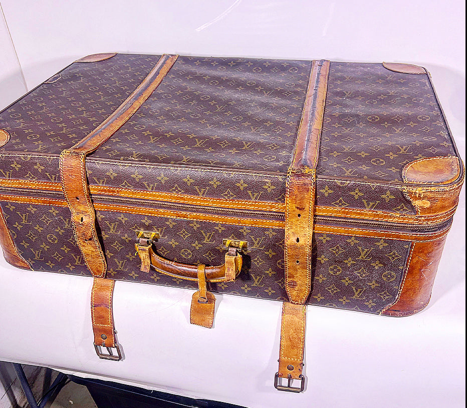 Vintage Louis Vuitton Large Double Strap Suitcase – Well Aged Patina