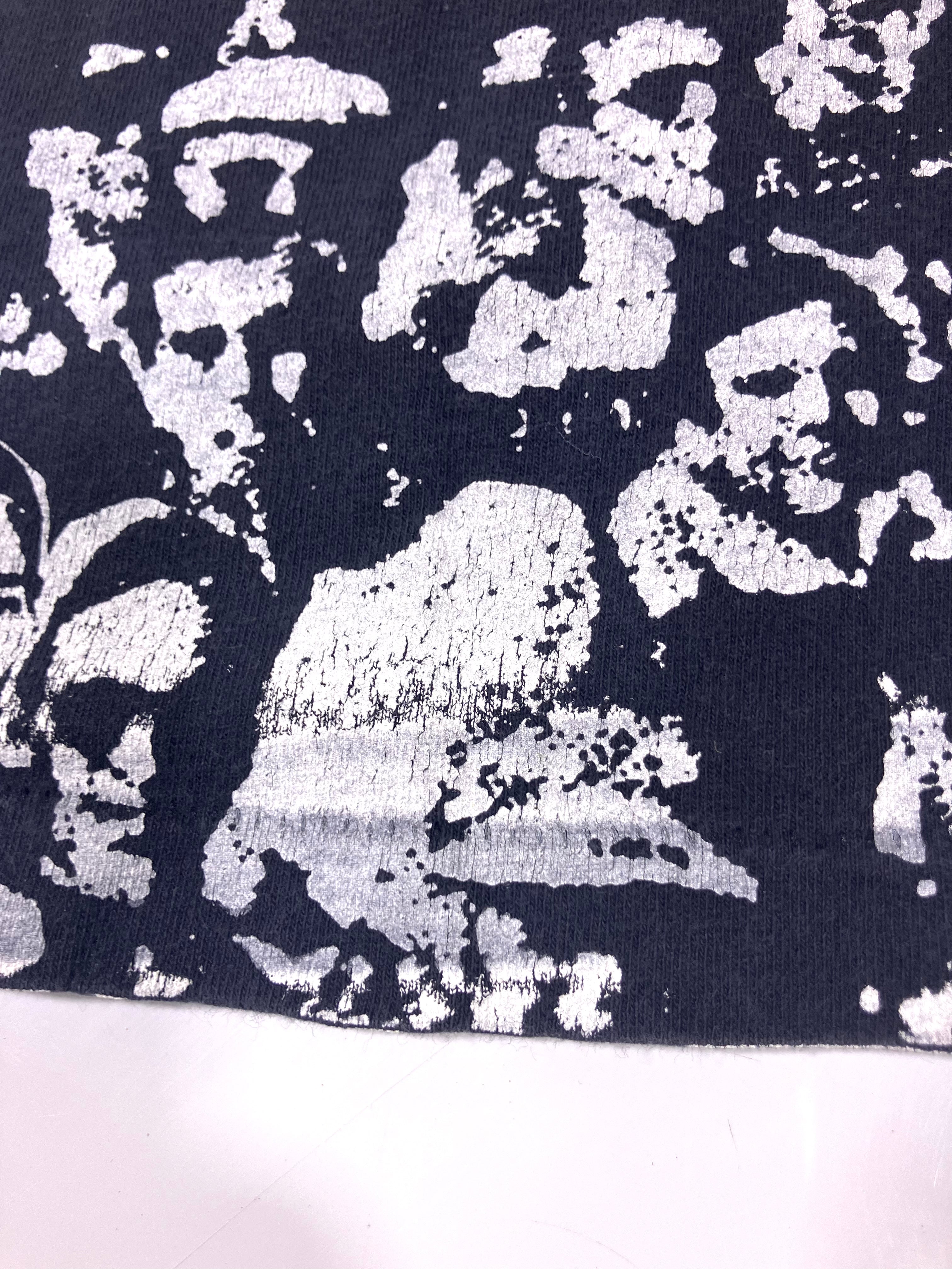 Vintage 90s Michigan Wolverines Graphic Tee T-shirt All Over Print Black Medium