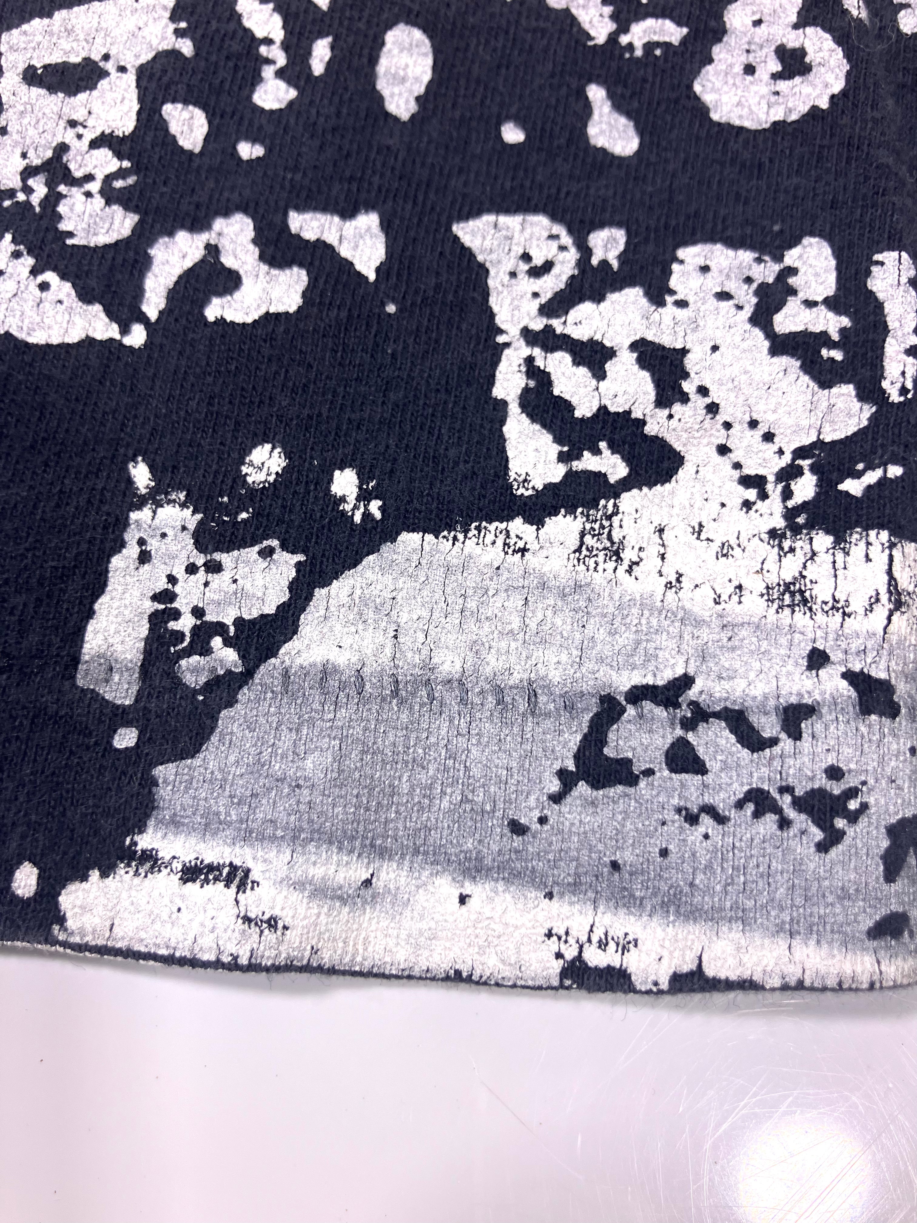 Vintage 90s Michigan Wolverines Graphic Tee T-shirt All Over Print Black Medium