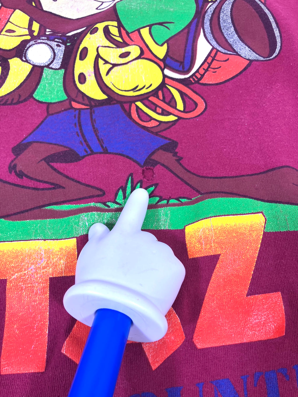 Vintage 1994 Taz Looney Tunes All Over Print T-Shirt Signal Artwear Sz M READ