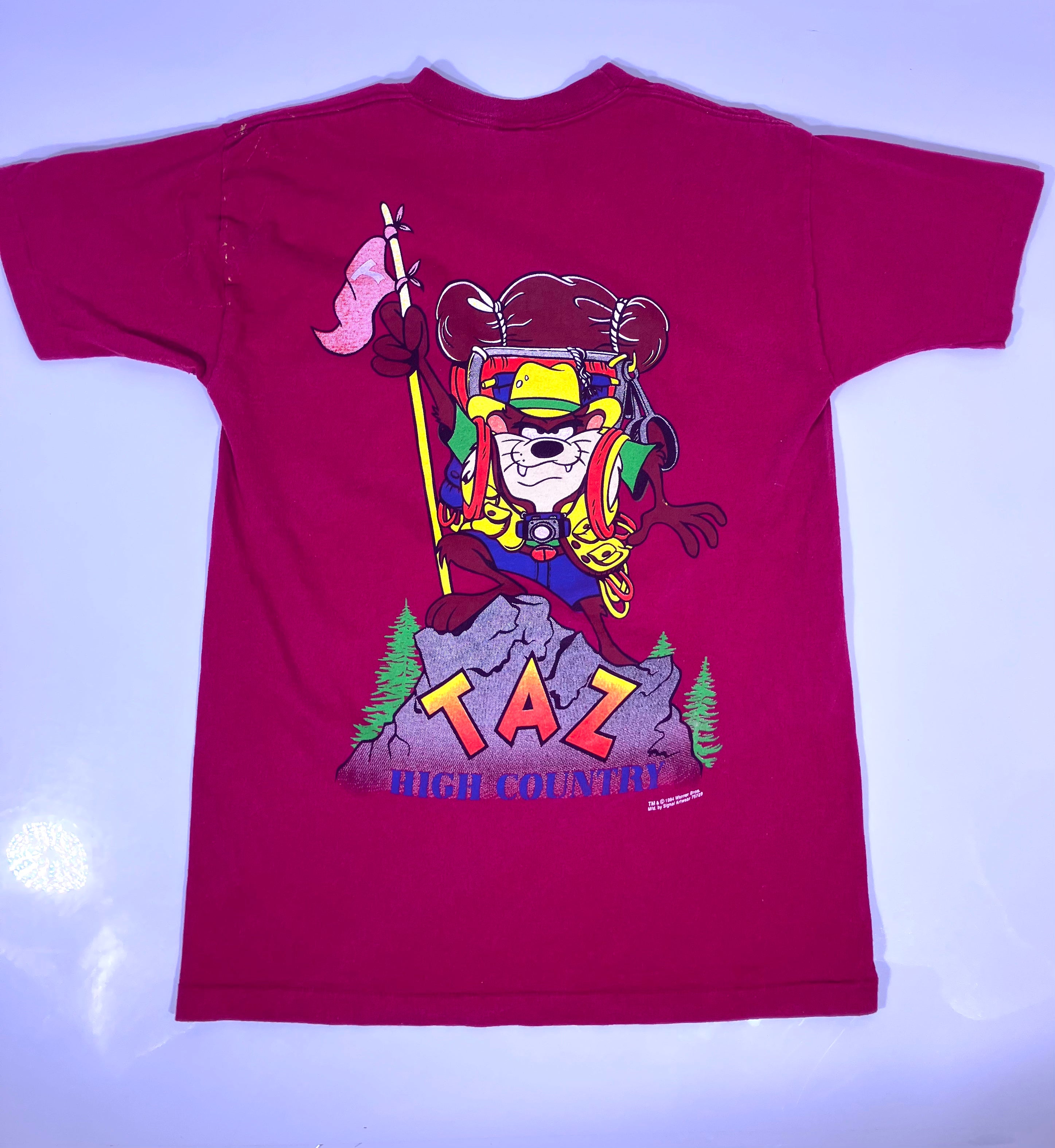 Vintage 1994 Taz Looney Tunes All Over Print T-Shirt Signal Artwear Sz M READ