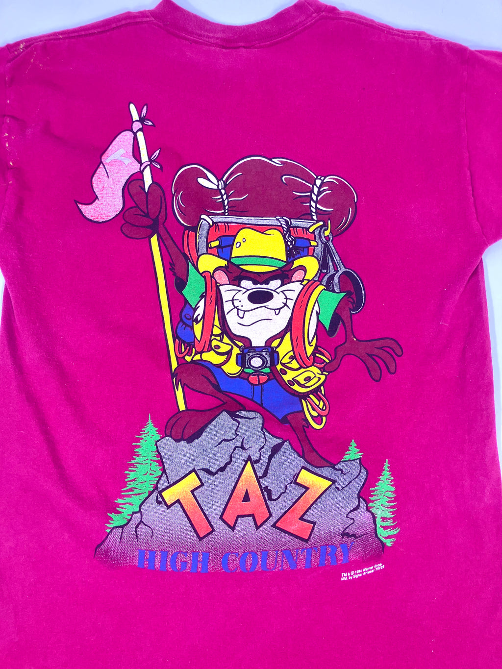Vintage 1994 Taz Looney Tunes All Over Print T-Shirt Signal Artwear Sz M READ